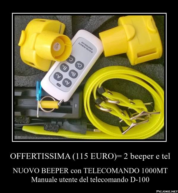 OFFERTISSIMA (115 EURO)= 2 beeper e telecomando